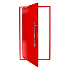 Brimak - Porta Pivotante Alumínio Vermelho Direita 210x100x4,6cm Super 25