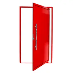 Brimak - Porta Pivotante Alumínio Vermelho Esquerda 210x100x4,6cm Super 25