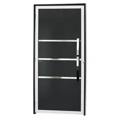 Brimak - Porta Lambri e Friso Alumínio Mix Preto Direita 210x100x4,6cm Evolution