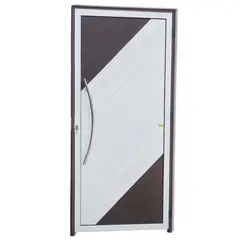 Brimak - Porta Lambri Puxador Alumínio Mix Corten Esquerda 210x90x4,6cm Savana