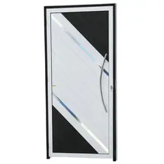 Brimak - Porta Lambri e Friso Alumínio Mix Preto Direita 210x90x4,6cm Duna