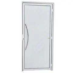 Brimak - Porta Lambri Puxador Alumínio Branco Esquerda 210x100x4,6cm Savana