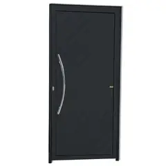 Brimak - Porta Lambri Puxador Alumínio Preto Esquerda 210x100x4,6cm Savana