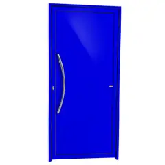 Brimak - Porta Lambri Puxador Alumínio Azul Esquerda 210x100x4,6cm Savana
