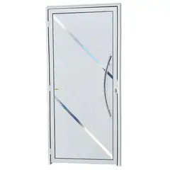 Brimak - Porta Lambri e Friso Alumínio Branco Direita 210x100x4,6cm Duna