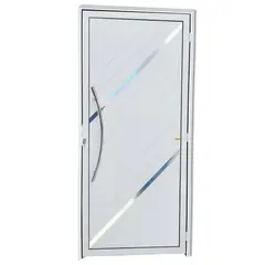 Brimak - Porta Lambri e Friso Alumínio Branco Esquerda 210x100x4,6cm Duna