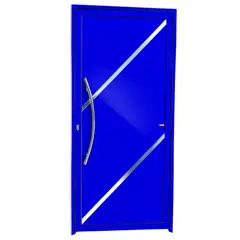 Brimak - Porta Lambri e Friso Alumínio Azul Esquerda 210x100x4,6cm Duna