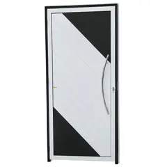 Brimak - Porta Lambri Puxador Alumínio Mix Preto Direita 210x100x4,6cm Savana