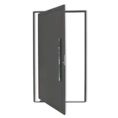Brimak - Porta Pivotante Alumínio Cinza Direita 210x120x4,6cm Super 25