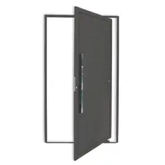 Brimak - Porta Pivotante Alumínio Cinza Esquerda 210x120x4,6cm Super 25