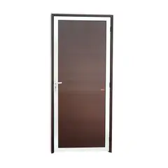 Brimak - Porta Lambri Fechadura Alumínio Mix Corten Esquerda 210x80x4,6cm Super 25