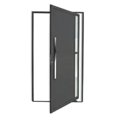 Brimak - Porta Pivotante e Visor Alumínio Cinza Esquerda 210x120x4,6cm Visione