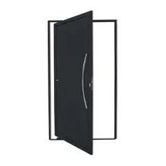 Brimak - Porta Pivotante Alumínio Preto Direita 210x100x4,6cm Savana