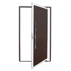 Brimak - Porta Pivotante Alumínio Mix Corten Esquerda 210x120x4,6cm Super 25