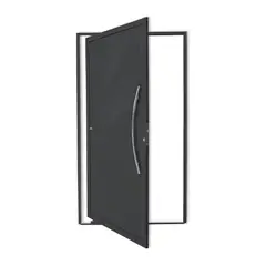 Brimak - Porta Pivotante Alumínio Cinza Direita 210x100x4,6cm Savana