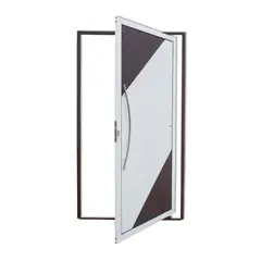 Brimak - Porta Pivotante Alumínio Mix Corten Esquerda 210x100x4,6cm Savana