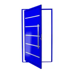 Brimak - Porta Pivotante e Friso Alumínio Azul Direita 210x120x4,6cm Premium