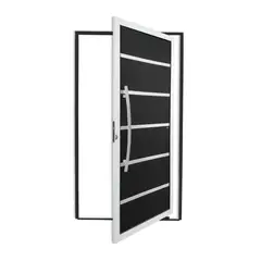 Brimak - Porta Pivotante e Friso Alumínio Mix Preto Esquerda 210x120x4,6cm Premium