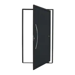 Brimak - Porta Pivotante Alumínio Preto Esquerda 210x120x4,6cm Savana