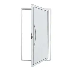 Brimak - Porta Pivotante Alumínio Branco Esquerda 210x120x4,6cm Savana