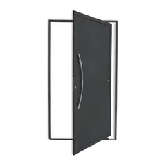 Brimak - Porta Pivotante Alumínio Cinza Esquerda 210x120x4,6cm Savana