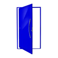 Brimak - Porta Pivotante Alumínio Azul Direita 210x120x4,6cm Savana