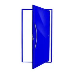 Brimak - Porta Pivotante Alumínio Azul Esquerda 210x120x4,6cm Savana