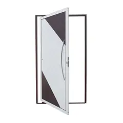 Brimak - Porta Pivotante Alumínio Mix Corten Direita 210x120x4,6cm Savana