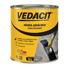 Vedacit - Massa Asfaltica Reparo Carbolastico 2 Lata 1 Kg