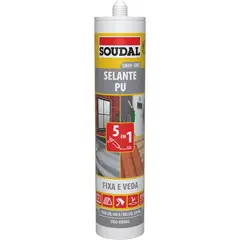 Soudal - Selante Adesivo PU Geral 5 em 1 Cinza 450G
