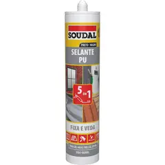 Soudal - Selante Adesivo PU Geral 5 em 1 Preto 445G