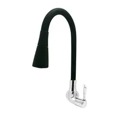 Bognar Metais - Torneira para Cozinha com Acionamento 1/4 Volta com Tubo Flexível e 2 Jatos de Dispersão Parede