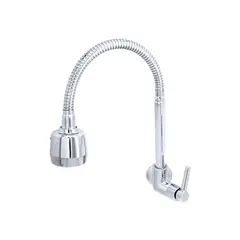 Bognar Metais - Torneira para Cozinha com Acionamento 1/4 Volta com Tubo Flexível e 2 Jatos de Dispersão Parede