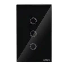 undefined - Interruptor Smarteck 4X2" 3 Módulos Touch Preto