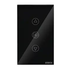 undefined - Interruptor Smarteck 4X2" Ventilador Touch Preto