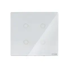 undefined - Interruptor Smarteck 4X4" 4 Módulos Touch Branco
