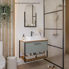 Mgm - Armário para Banheiro Vitta 60cm Porta Prateleira Pistache