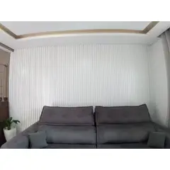 undefined - Peças de Mdf para Painel Ripado Branco - 4 Peças (5x1,5x250cm) - Total de 0,5 M²