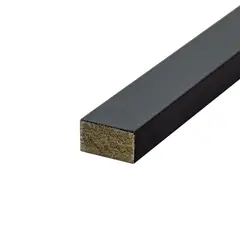 undefined - Barra de Acabamento Reta Madeira Mdf Preta 3,0x1,2x250cm