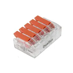 Duallux - Conector Emenda 5 Polos 6Mm² 4 Pcs