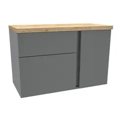 Darabas - Gabinete Castellon II 80cm Cinza 53x80x41,5cm