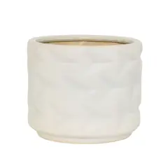 Just Home Collection - Vaso Mikonos Branco 28x26cm