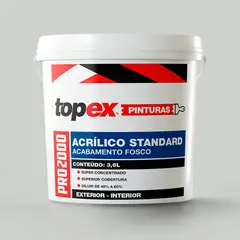 Qualycril - Tinta Acrilica Standard Topex Pro 2000 Cromio Fosco 3.6L