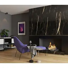 Biancogres - Piso Porcelanato Polido Retificado Preto Interno 60x120cm Chloe Lux Caixa 2,2m²