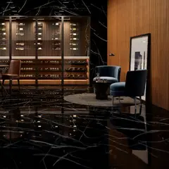 Biancogres - Piso Porcelanato Polido Retificado Preto Interno 60x120cm Royal Black Lux Caixa 2m²