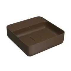 Deca - Cuba Quadrad Apoio com Mesa 40Cm-Marrom Fosco