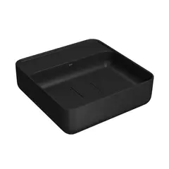 Deca - Cuba Quadrada Apoio com Mesa 40Cm-Ébano Fosco