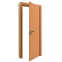 Vert - Kit Porta Lisa Montada Solida Batente 7 5 Feijó Acabada 62 Esquerda