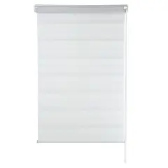 Evolux - Zebra Persiana Rolo Dupla 160x160cm Branco Fc