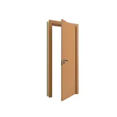 Vert - Kit Porta Montada Modelo Lisa Acabada Padrão Freijó 82Cm Direita.